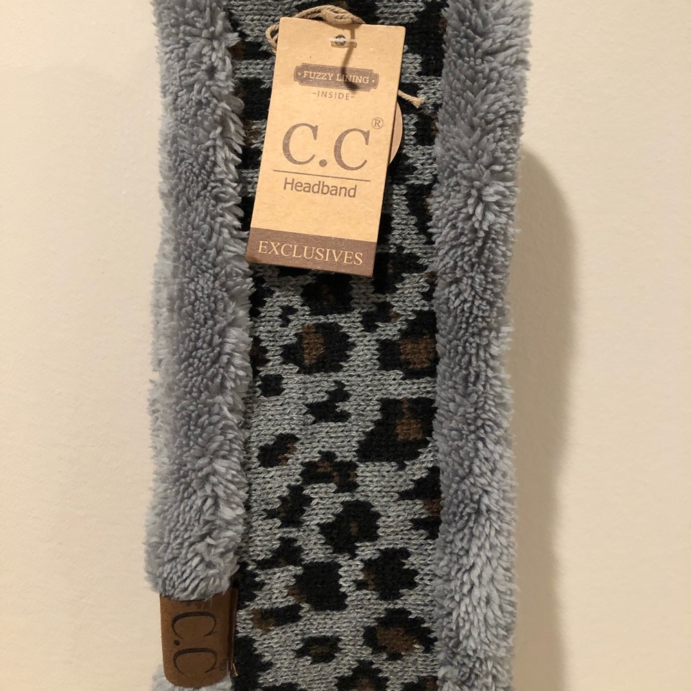 C.C Brand Leopard Print Fuzzy Headband